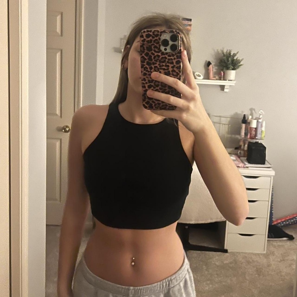 Wild Fable Women's Black Crop-top